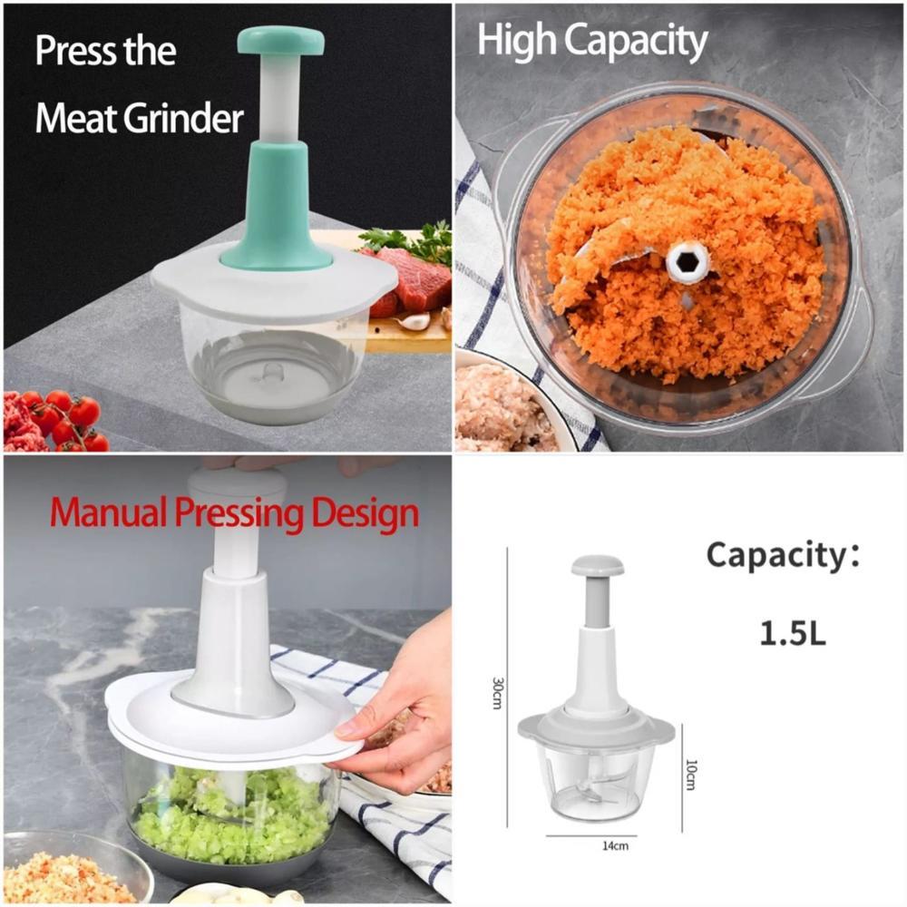 Multi Function Hand Pushing Chopper Manual Press