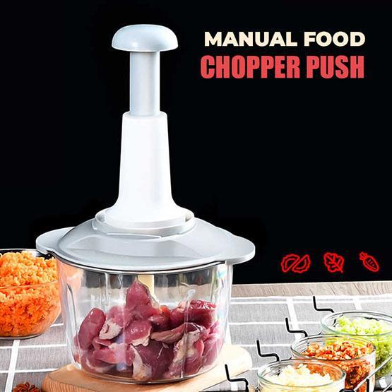 Manual Food Chopper Push For  Meat Mincer, Fruits Vegetables  Grinder
