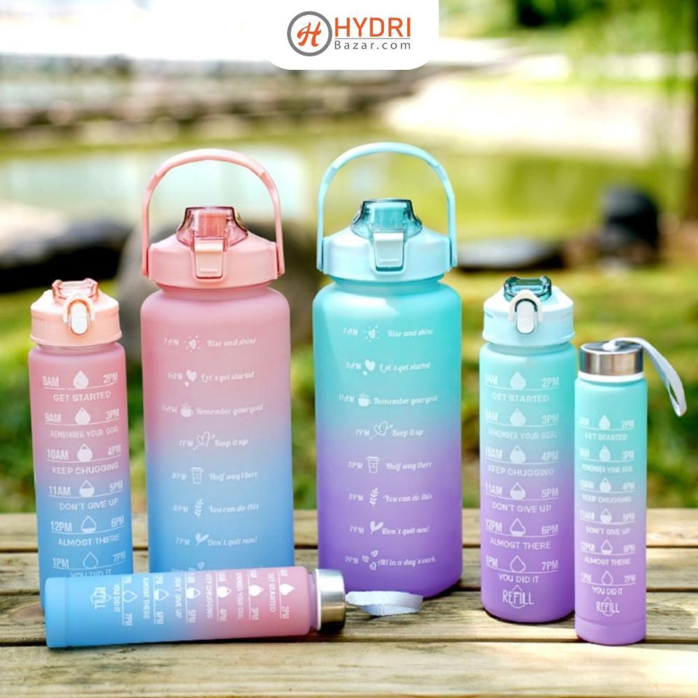 3 in 1 Water Bottles Lock Feature & 2 in 1 Lid For Office/Home/Sports/outdoor - Water Bottles