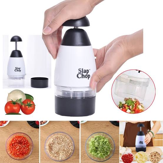 Original Slap Chop Slicer with Stainless Steel Blades | Vegetable Chopper Gadget | Mini Chopper for Salads | Kitchen Accessory